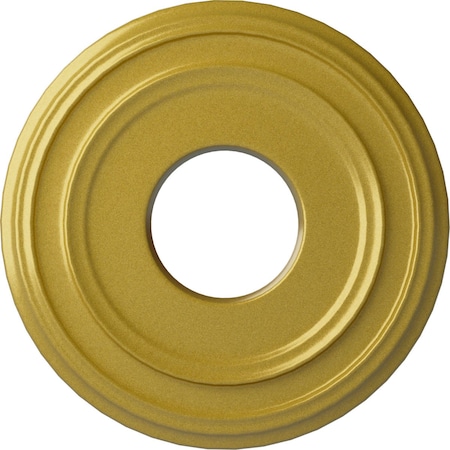 Ekena Millwork Classic Ceiling Medallion (Fits Canopies up to 7 1/4"), 12 3/8"OD x 4"ID x 1 1/8"P, Rich Gold CM12CLRGS